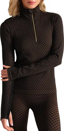 Rhone Houndstooth Seamless Half-Zip Pullover | Nordstrom | Nordstrom