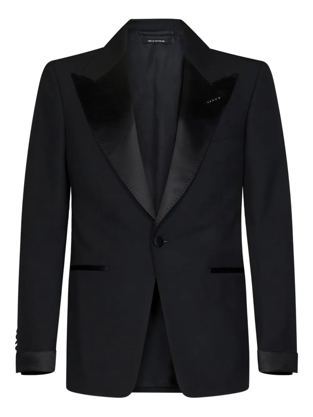 TOM FORD silk-lapel single-breasted wool jacket - Black | Farfetch Global