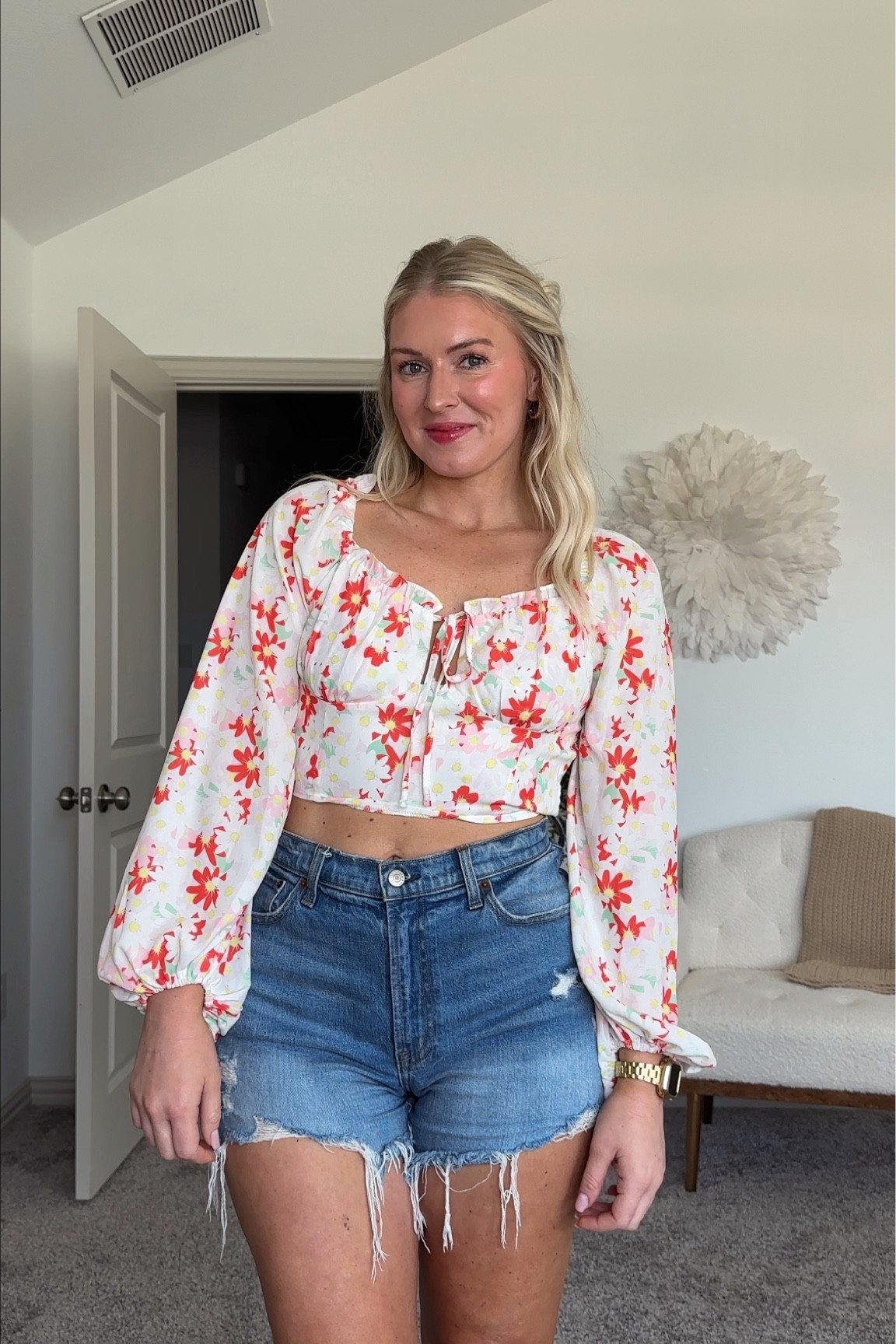 Spring tops + the best denim shorts 

#LTKcurves #LTKstyletip #LTKunder100