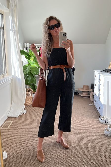 This linen jumpsuit has been so versatile over the years taking me from spring into fall! Fits true to size, great for layering and wearing with mules, sandals, and boots.



#LTKunder100 #LTKstyletip #LTKshoecrush
