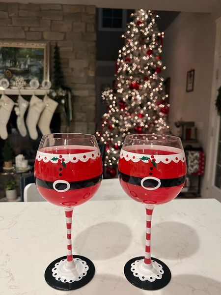 Holiday Party Decor Hostess Gifts Wine Glasses Santa 

#LTKhome #LTKHoliday #LTKSeasonal
