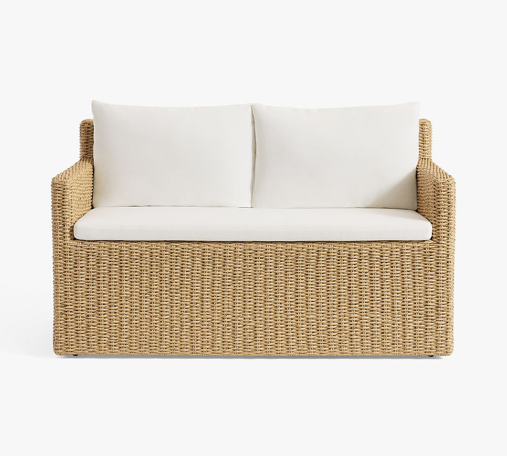 Kostas Wicker Outdoor Porch Bench (54") | Pottery Barn (US)