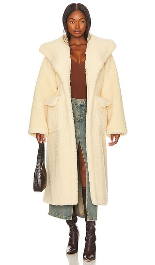 x Marianna Gabriella Robe Coat in Wheat | Revolve Clothing (Global)