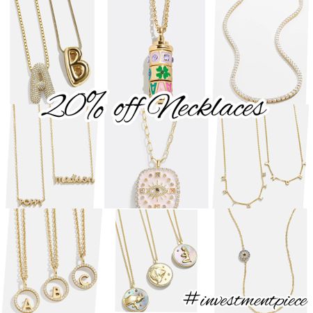 From personalized to charms to classics - get 20% off necklaces @baublebar (these are great for gifts too!!) #investmentpiece 

#LTKStyleTip #LTKSaleAlert #LTKGiftGuide