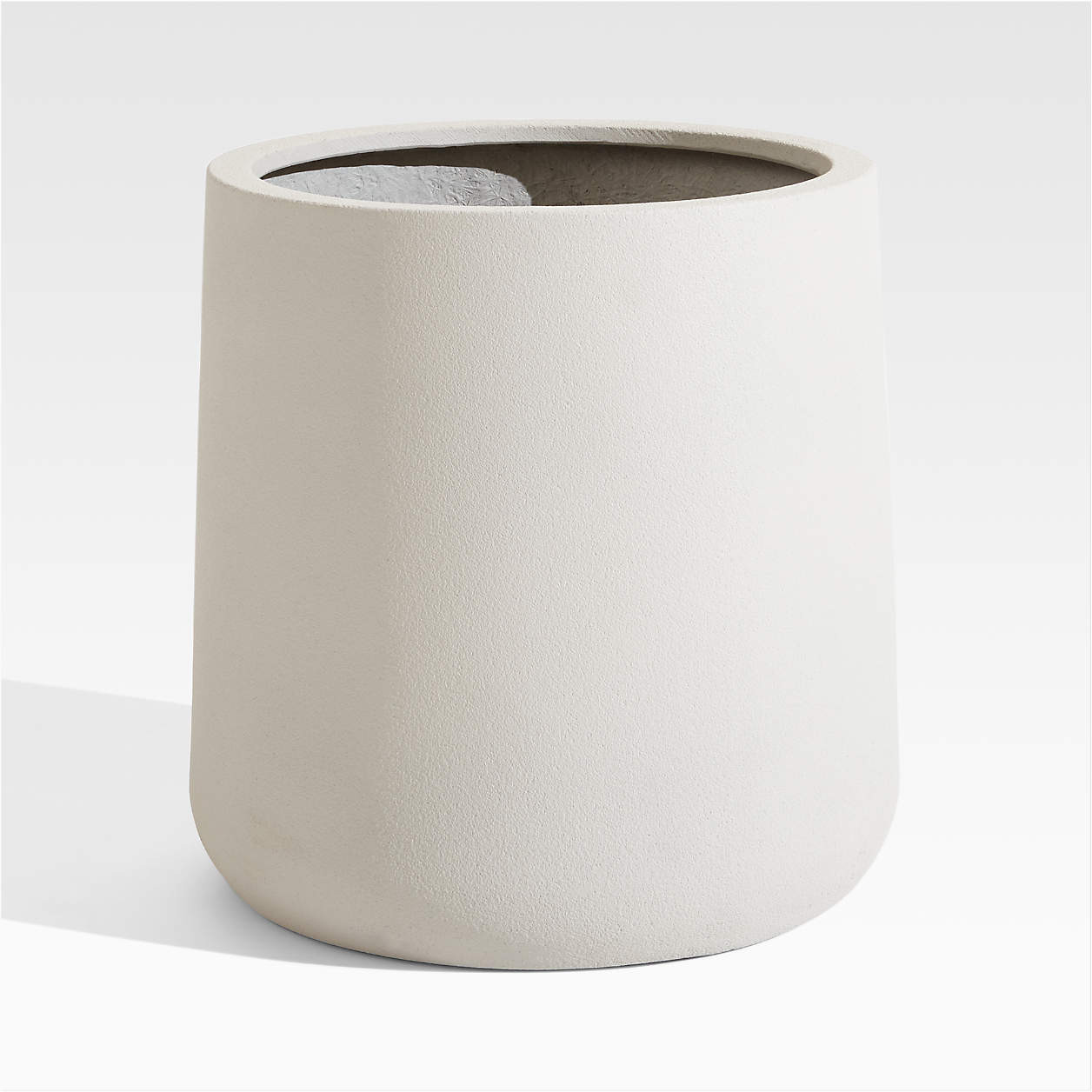 Saabira Taupe 15.5" Tall Indoor/Outdoor Planter + Reviews | Crate & Barrel | Crate & Barrel