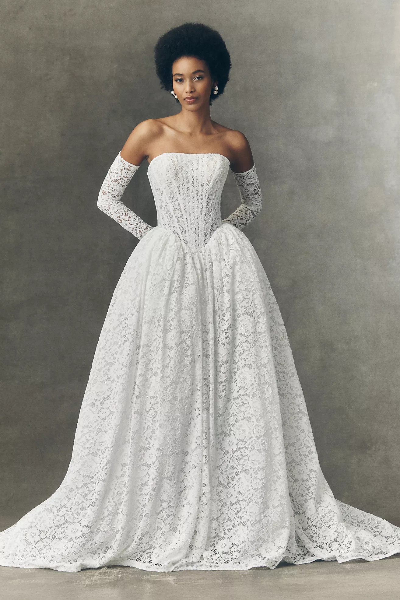 Pronovias x Anthropologie Weddings Arbela Strapless Wedding Gown | Anthropologie (US)