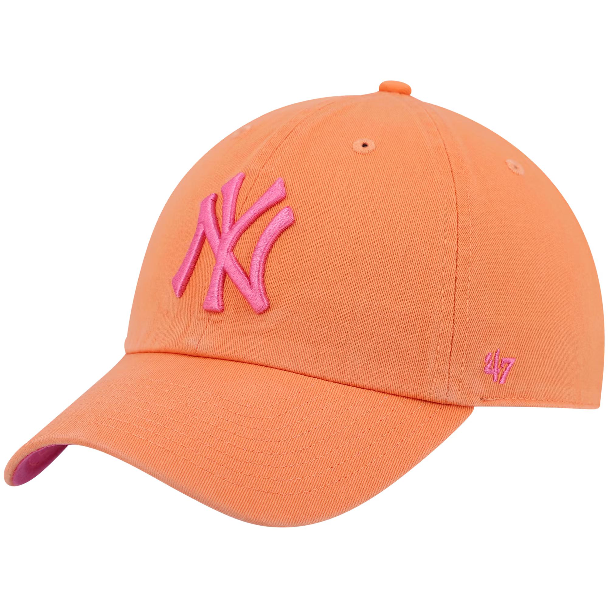 New York Yankees '47 Mango Magenta Undervisor Clean Up Adjustable Hat - Orange | Fanatics