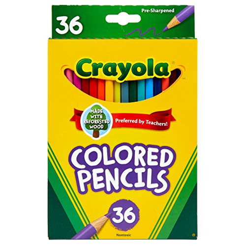Crayola Colored Pencil Set, School Supplies, Assorted Colors, 36 Count, Long | Amazon (US)