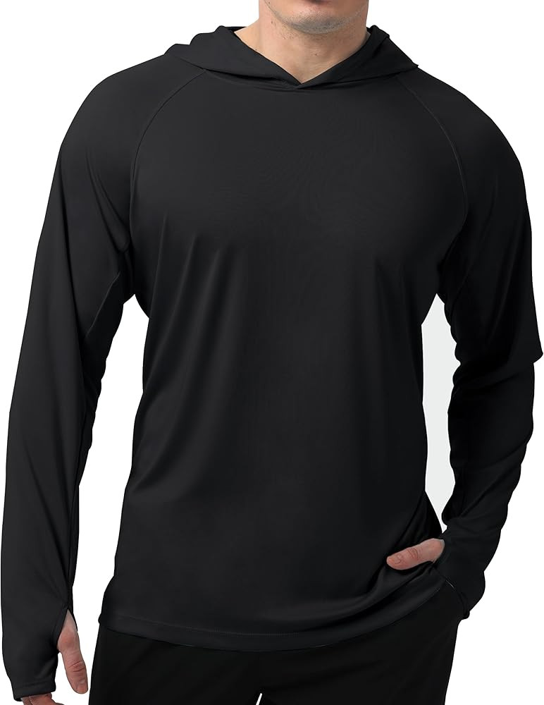Men's UPF 50+ Sun Protection Hoodie Shirt Long Sleeve SPF Fishing Outdoor UV Hiking Lightweight S... | Amazon (US)