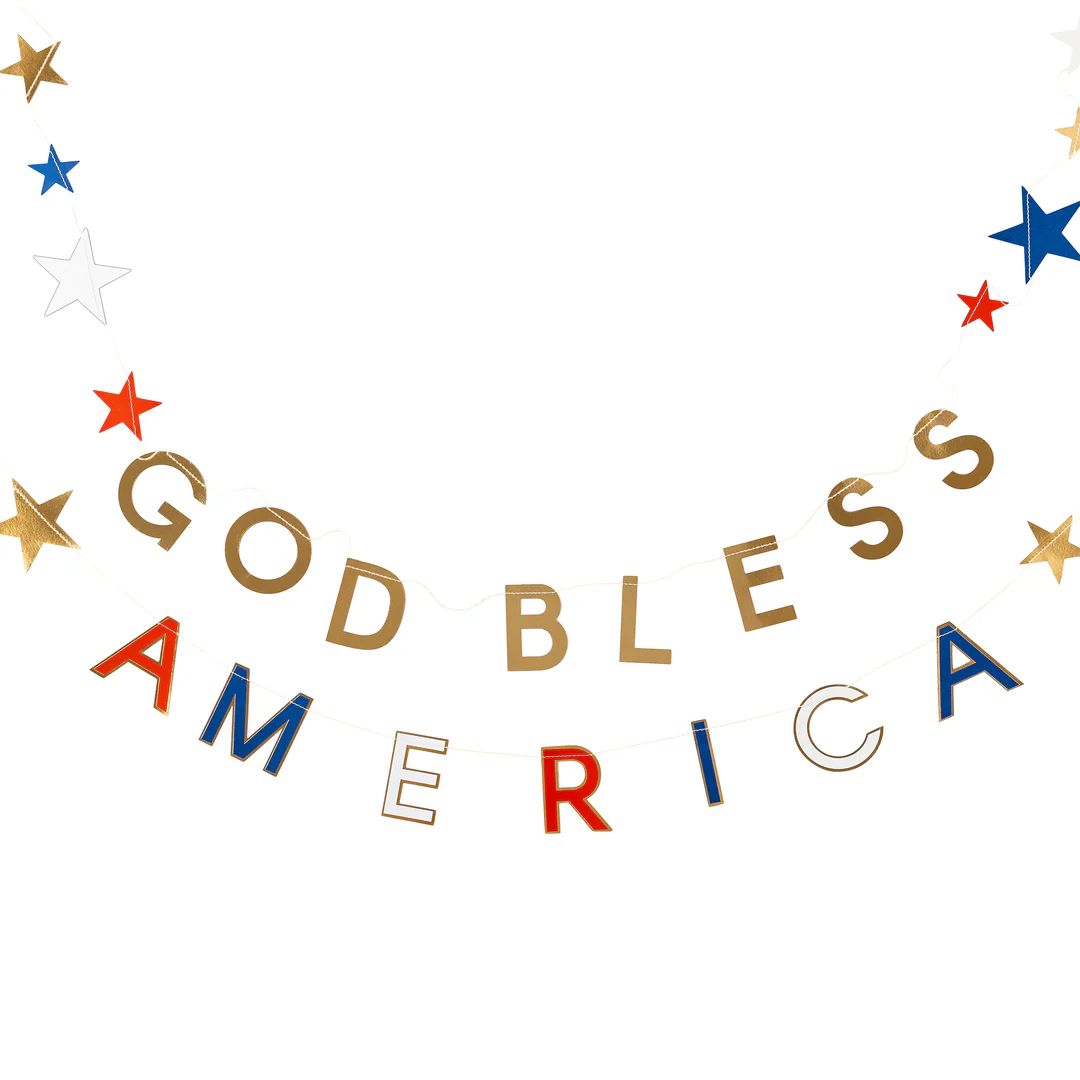 God Bless America Paper Banner Set | My Mind's Eye