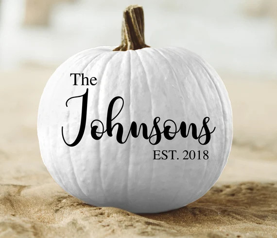 Personalized Pumpkin Vinyl Decal Monogram and Name  Pumpkin - Etsy | Etsy (US)