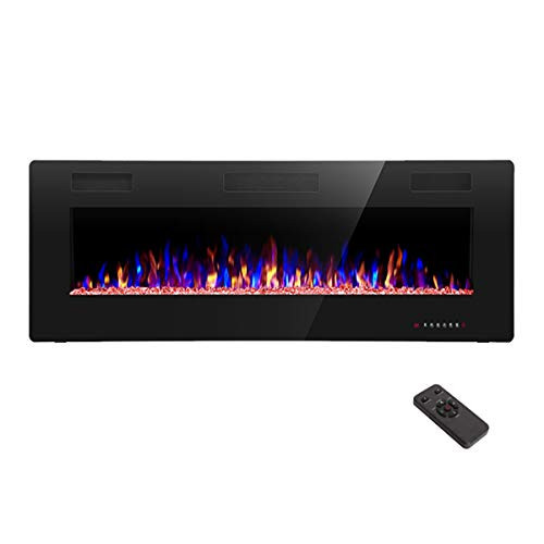 Touchstone 80004 - The Sideline Electric Fireplace - 50 Inch Wide - in Wall Recessed - 5 Flame Setti | Amazon (US)