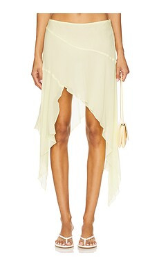 Bec + Bridge Lolita Asymmetric Skirt in Ice Yellow from Revolve.com | Revolve Clothing (Global)