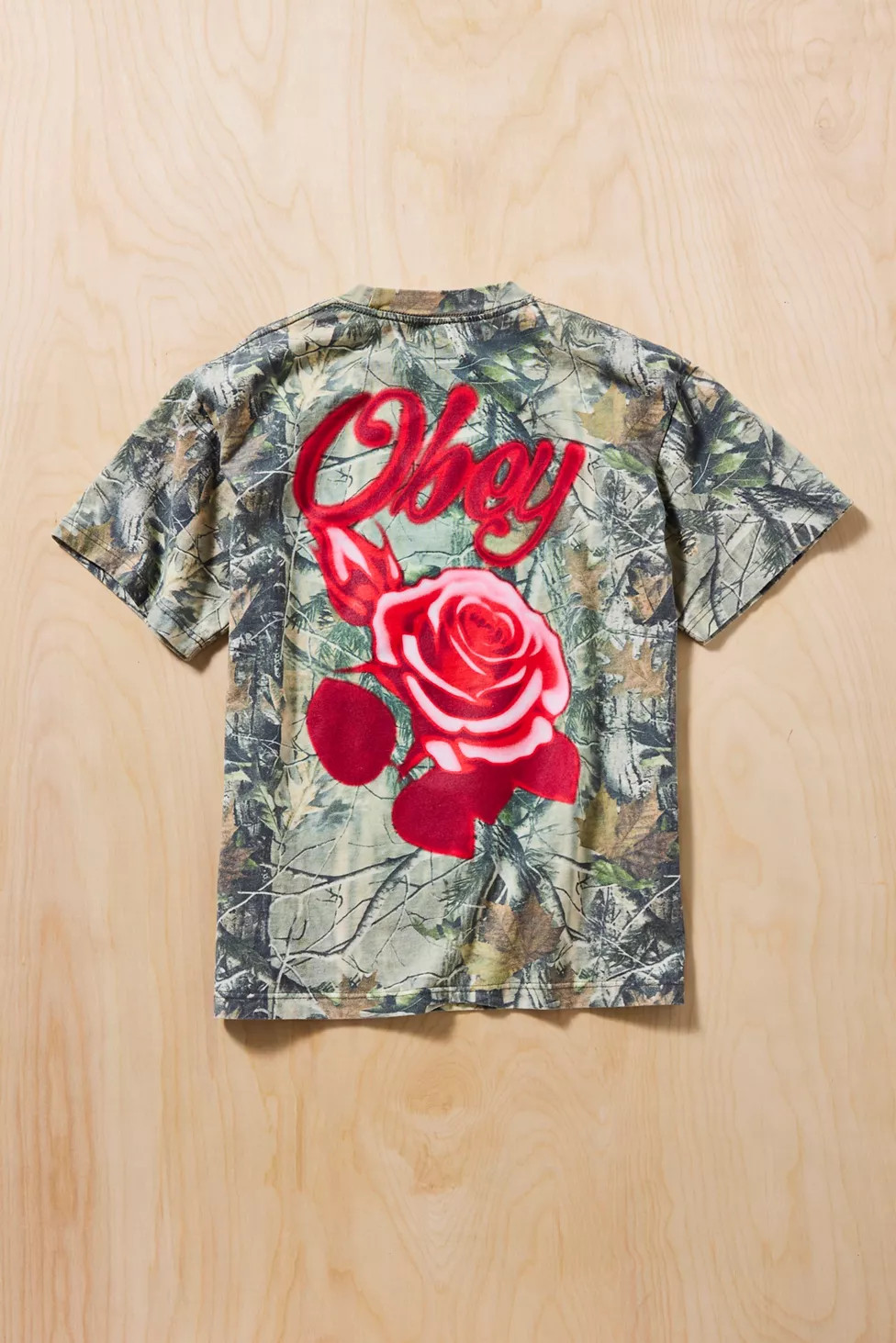 OBEY Airbrushed Rose Graphic Camo Tee | Urban Outfitters (US and RoW)