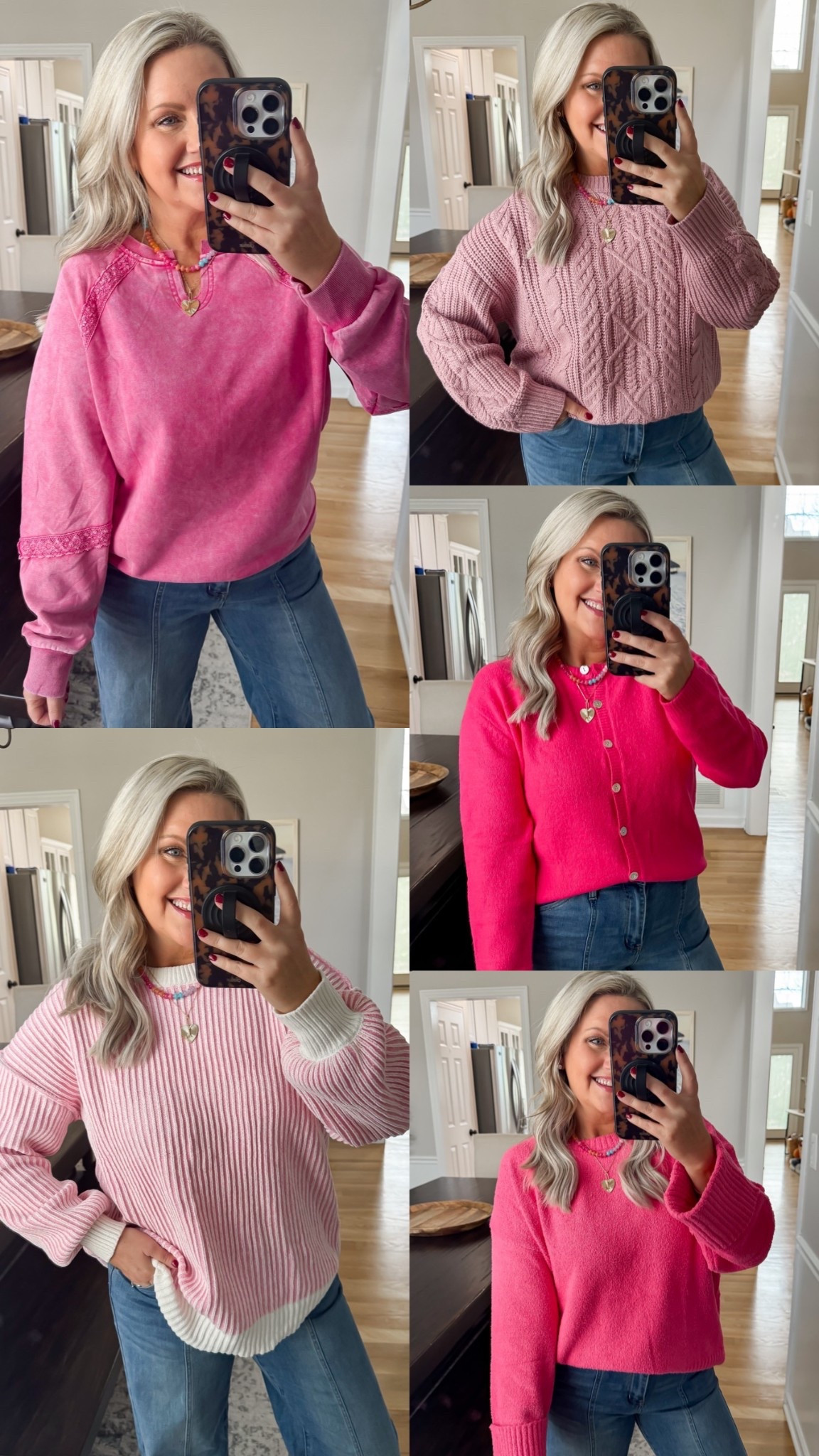 Pink sweaters all from Amazon! 💖💕🌸🎀
These sweaters are all so soft! Quality is 10/10! 
I’m in size small in all sweaters. A few of them run oversized. 

#LTKSeasonal #LTKOver40 #LTKFindsUnder50
