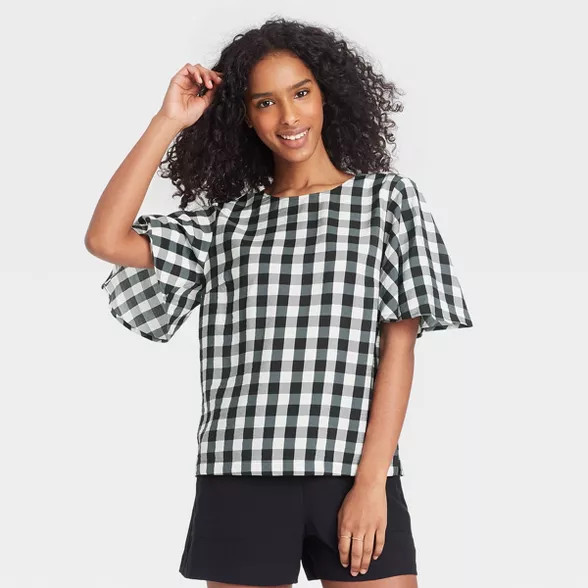 Women's Flutter Short Sleeve Top - A New Day™ | Target