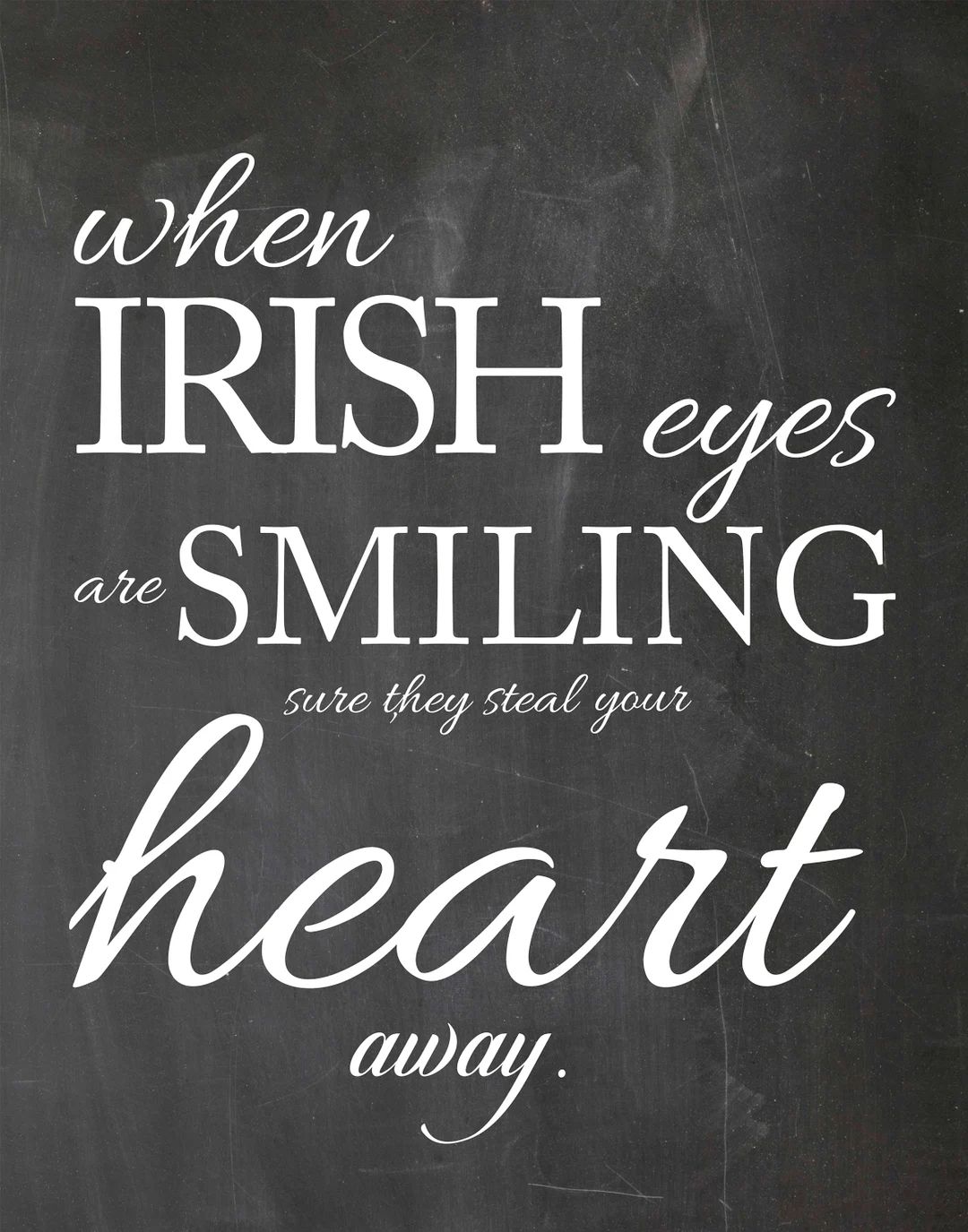 When Irish Eyes Are Smiling Printable - 11 x 14 | Etsy (US)