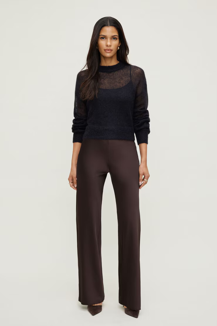 Wide Leg Satin Pants | Dynamite Clothing