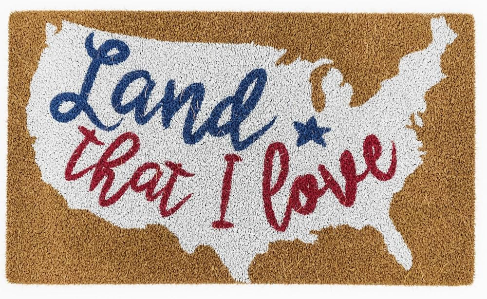 Products Patriotic Doormat - Land That I Love - Natural Fiber Summer Doormat - 4th of July Door M... | Amazon (US)