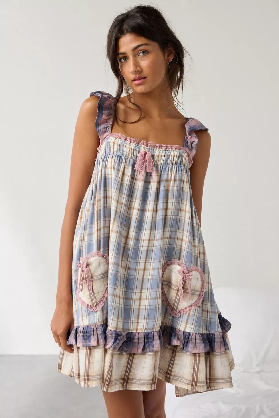 Out From Under Hearts Desire Plaid Lounge Dress | Urban Outfitters (US and RoW)
