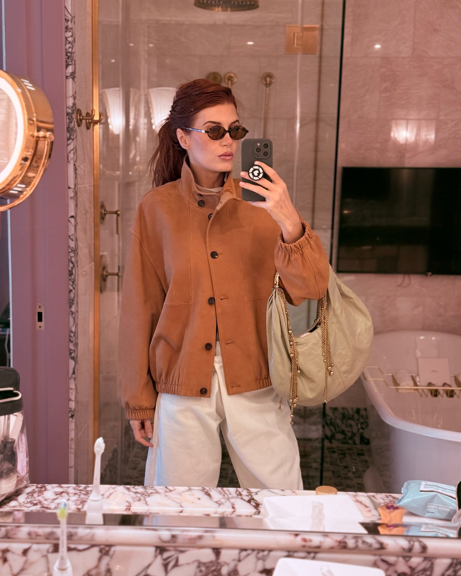 NYFW Day 2 look for press meetings and MTS podcast recording.

Picked this jacket up at Zara - the funnel neck is super in right now. 

#LTKWorkwear #LTKNYFW #LTKTravel