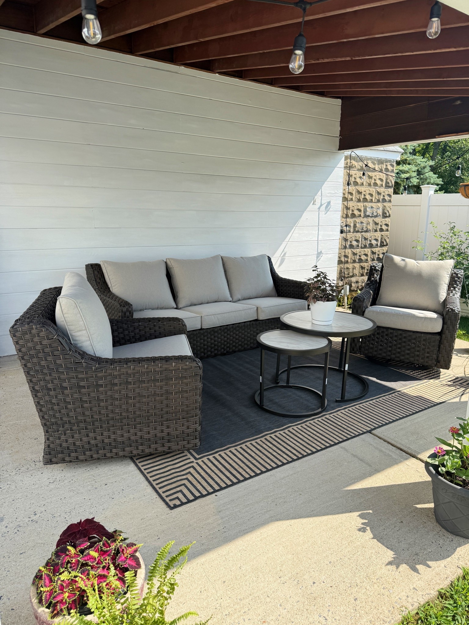 Better Homes & Gardens River Oaks Outdoor Sofa & 2 Nesting Table

#LTKHome #LTKSeasonal