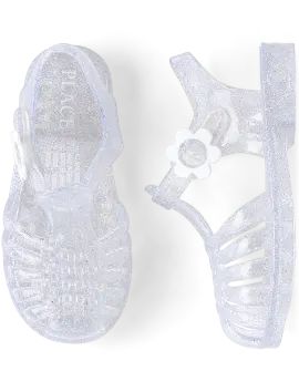 Toddler Girls Glitter Jelly Sandals - silver | The Children's Place