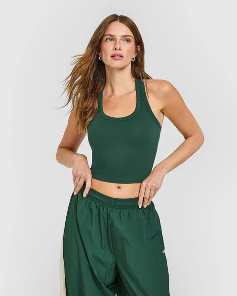 Cotton Fitted Mid Vest 
 Racing Green | Oner Active (UK / US)