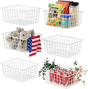 Freezer Baskets for Upright Freezer, Warmfill 6 Pack Small Freezer Organizer Bins Sort and Organi... | Amazon (US)