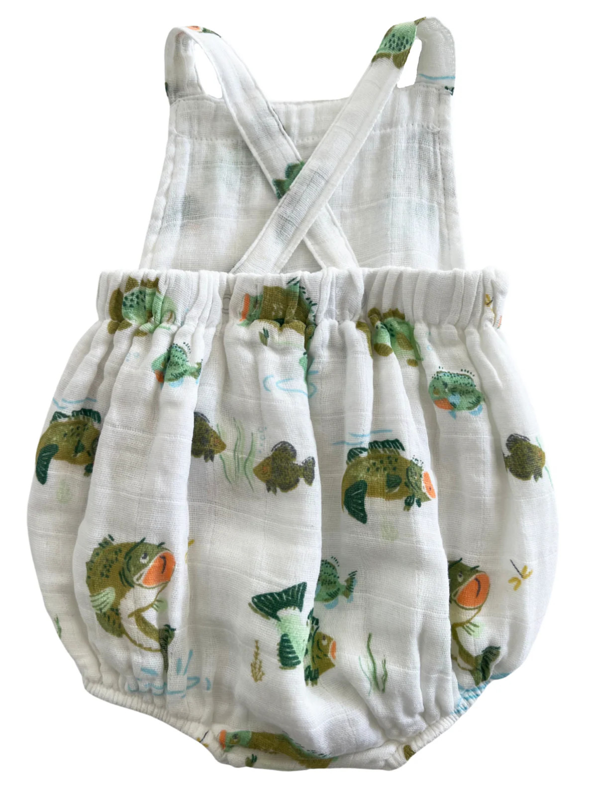 Muslin Retro Sunsuit, Bass Fishing | SpearmintLOVE