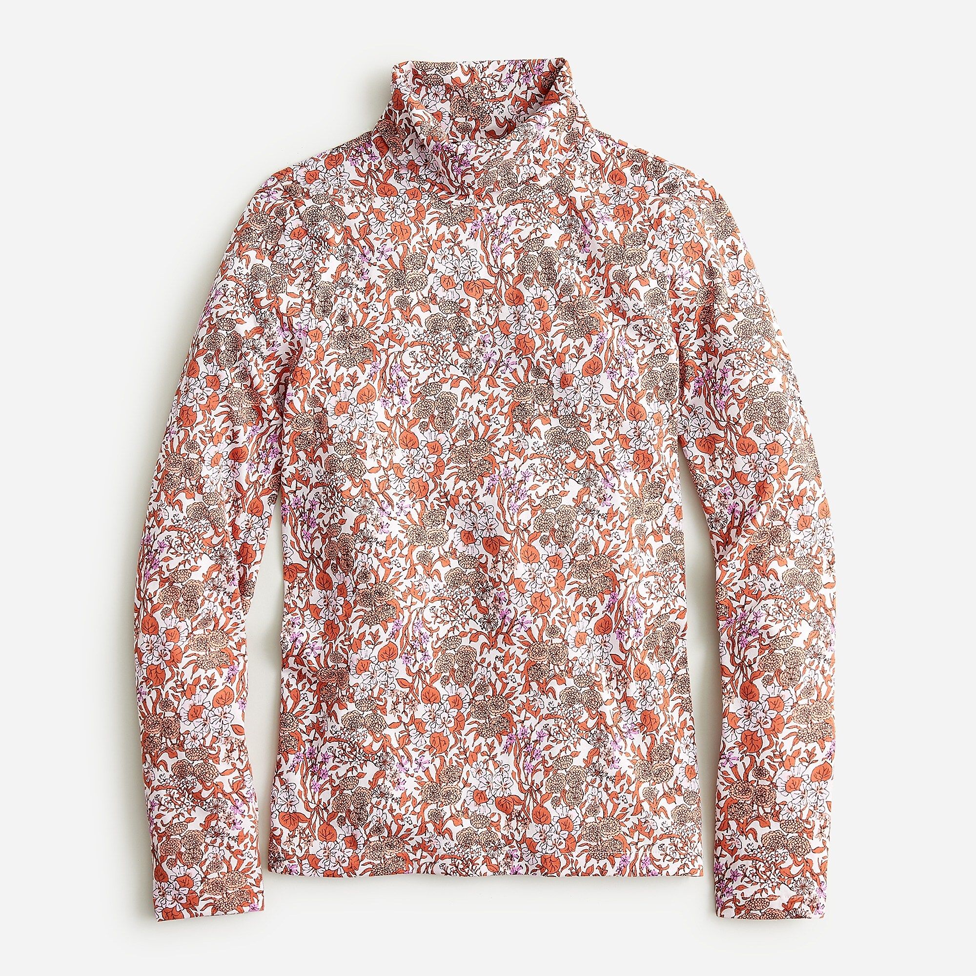 Tissue turtleneck in fête floral | J.Crew US