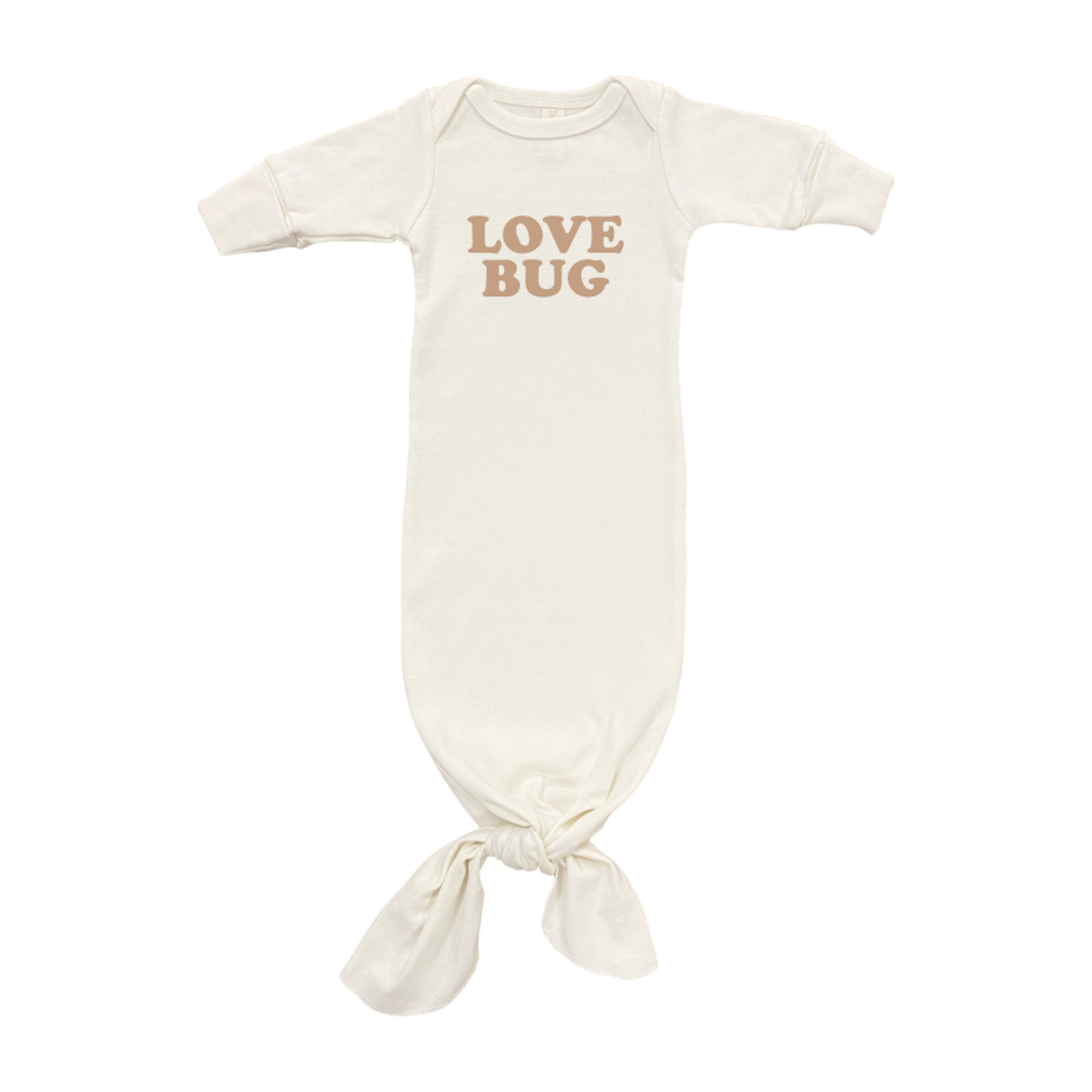 Love Bug Organic Infant Gown, Clay | Maisonette