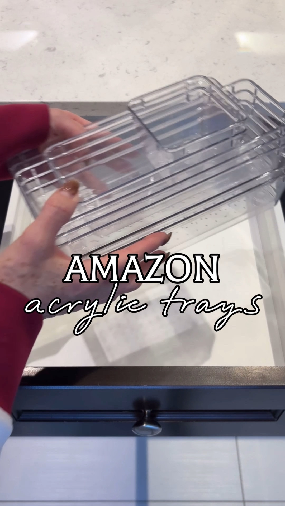 The best acrylic organizing trays I use in so many drawers. Pack of 25 comes in an assortment of sizes, grip bottoms to avoid sliding & is on sale!! 
Organization. Bathroom cabinet. Closet. Amazon best seller  

#LTKhome #LTKsale #LTKcanada