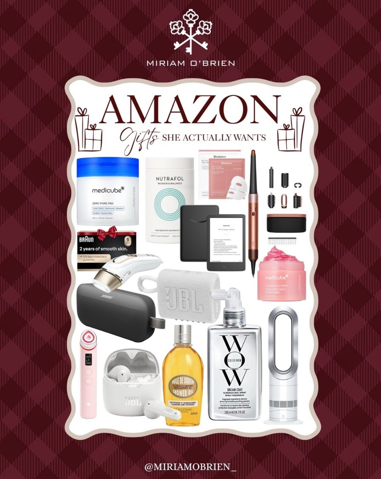 Type “gift” for links!! I am so excited to be partnering with @amazon and sharing my top 10 gift ideas she ACTUALLY wants! #ad #founditonamazon #winterfavorites2025

I included some of my viral favorites like the Dyson airwrap, the Medicube booster pro (as well as some of their most popular products!). I also included an amazing variety of stocking stuffers for every female in your family! My personal favorite is this at home laser hair removal gadget that I know she’s going to love! 

gift ideas
amazon gifts
viral gifts
holiday gifts
amazon influencer
winter favorites
luxury look for less

#LTKGiftGuide #LTKOver40 #LTKHoliday

#LTKSeasonal #LTKGiftGuide #LTKOver40