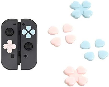 GeekShare 4PCS Heart Button Caps Joystick Cover with Sticker Compatible with Nintendo Switch/OLED... | Amazon (US)