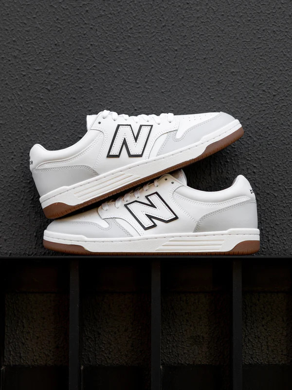 Unisex BB 480 Sneakers in White & Gum | Glue Store (Australia & NZ)
