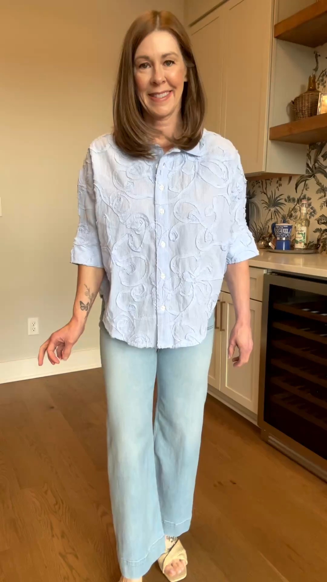 Two tops and jeans from Anthropologie
Button down is a size small
Blue ruffle top is a size small
Jeans are the Colette and I always size down one size
#anthropologie #springfashion
@Anthropologie 

#LTKPetite