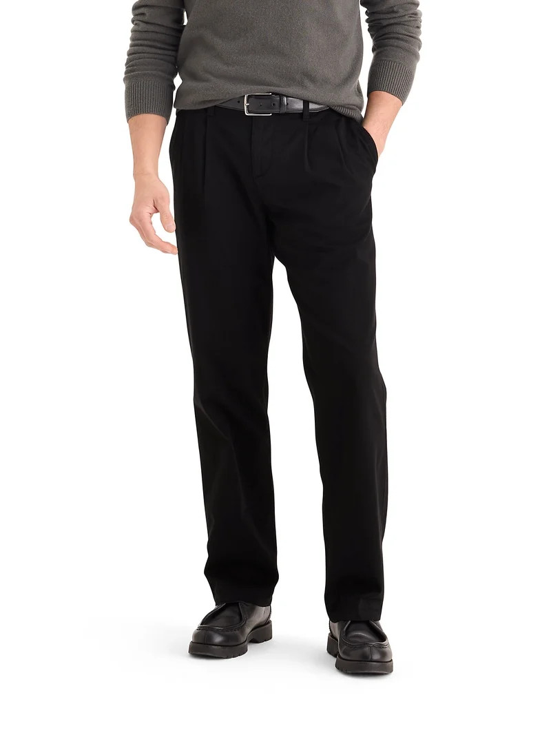 Dockers Men's Straight Fit Pleated Casual Chino Pants - Walmart.com | Walmart (US)