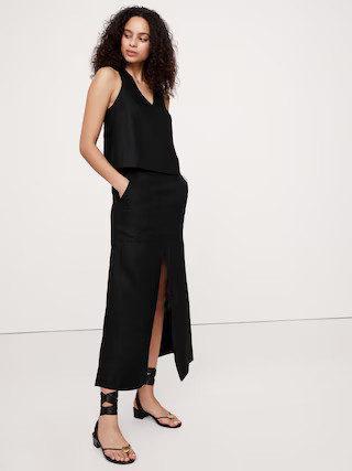 Linen Midi Skirt | Banana Republic (US)