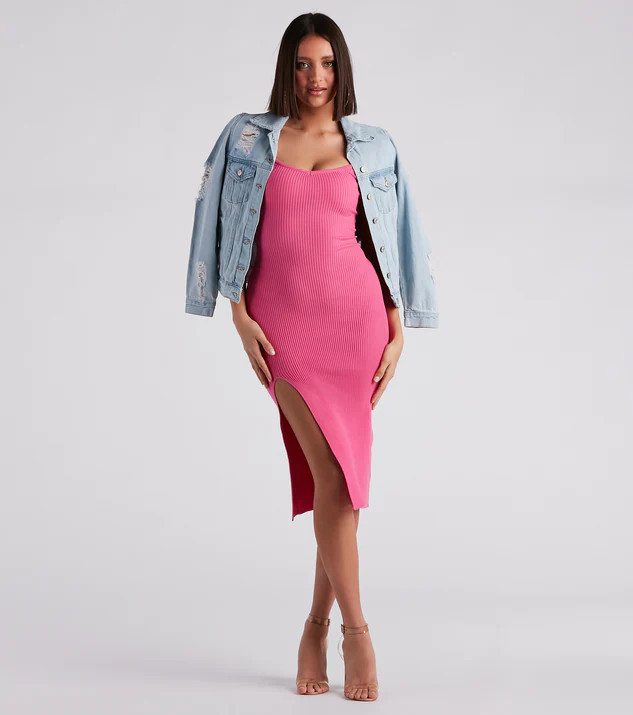 Perfectly Stylish Sleeveless Midi Sweater Dress | Windsor Stores