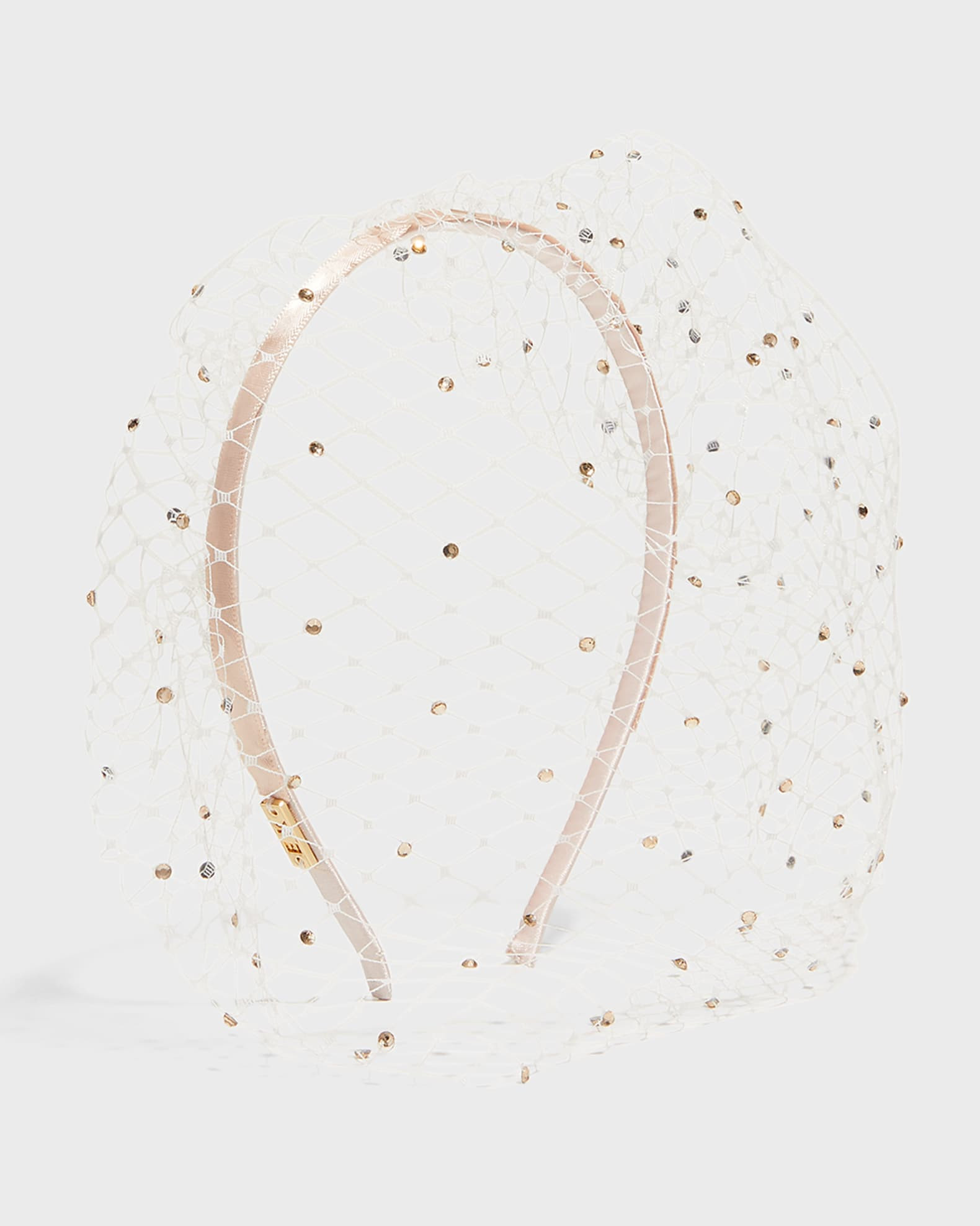 Eugenia Kim Halsey Crystal Veil Headband | Neiman Marcus