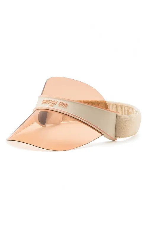 DiorClub Transparent Visor in Matte Beige /Violet at Nordstrom | Nordstrom