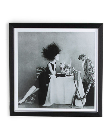 29x29 Vintage Vogue Magazine Model With Cheetah Wall Art | Marshalls