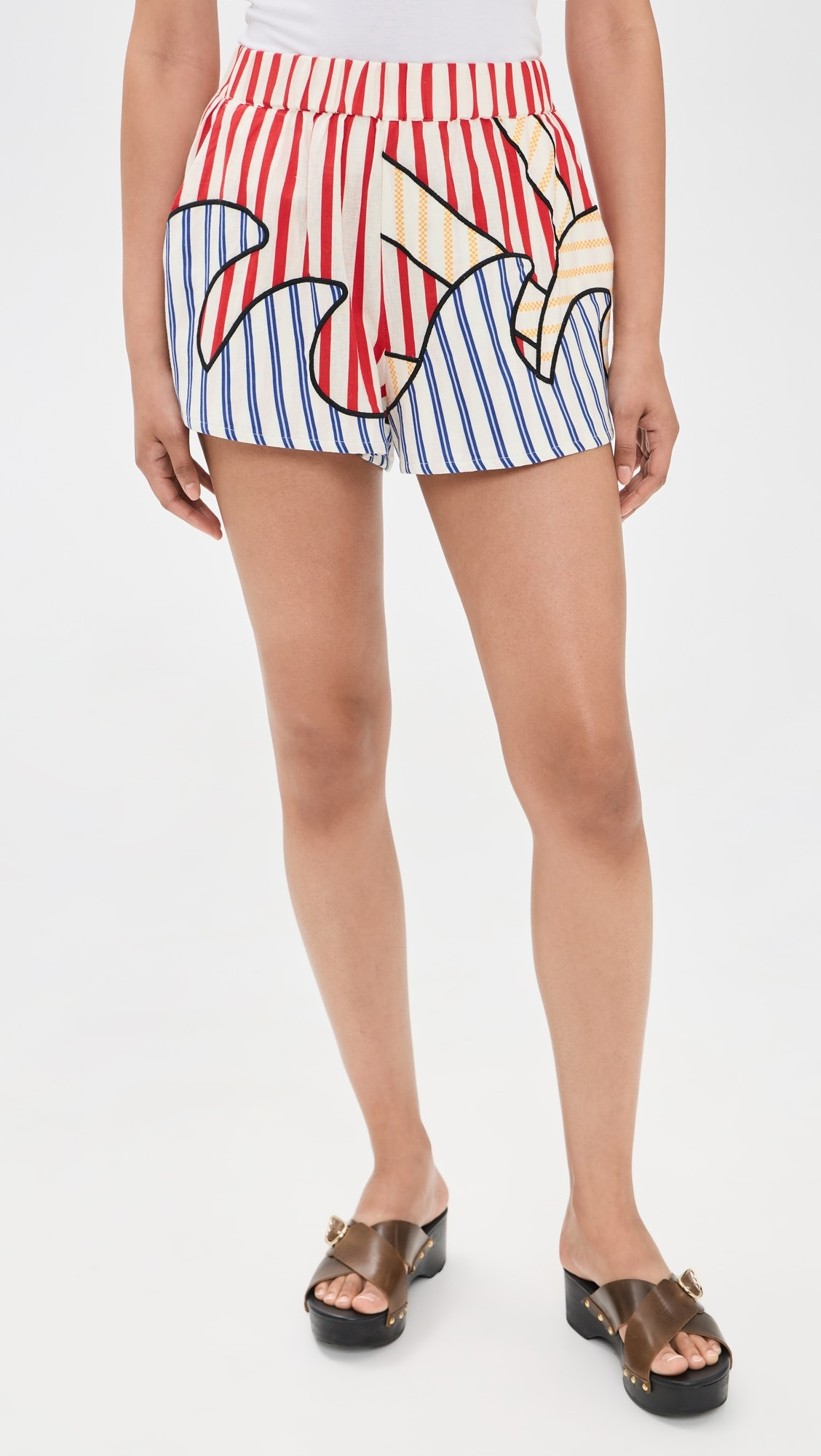 Navy Stripes Off-White Shorts | Shopbop