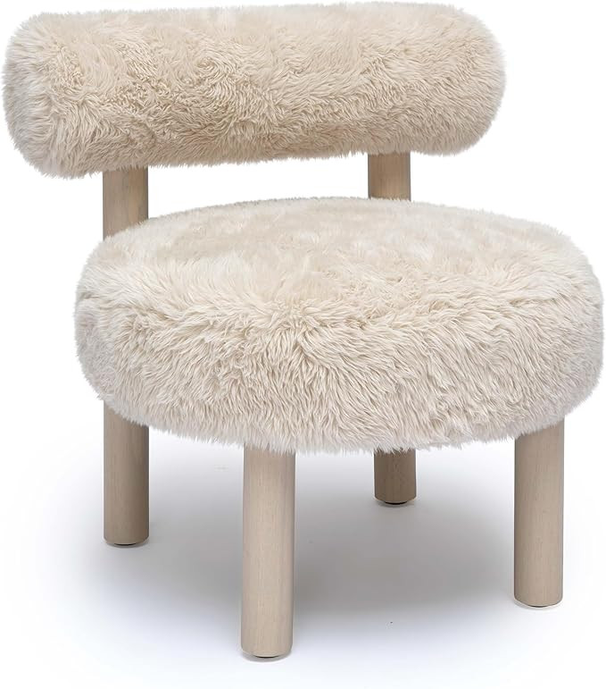 Tov Furniture Carmel Natural Vegan Shearling Accent Chair | Amazon (US)