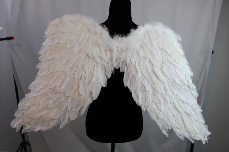 White Angel Feather Wing for Kids, Adult Halloween Party Costume Accessory-round -001 - Etsy | Etsy (US)