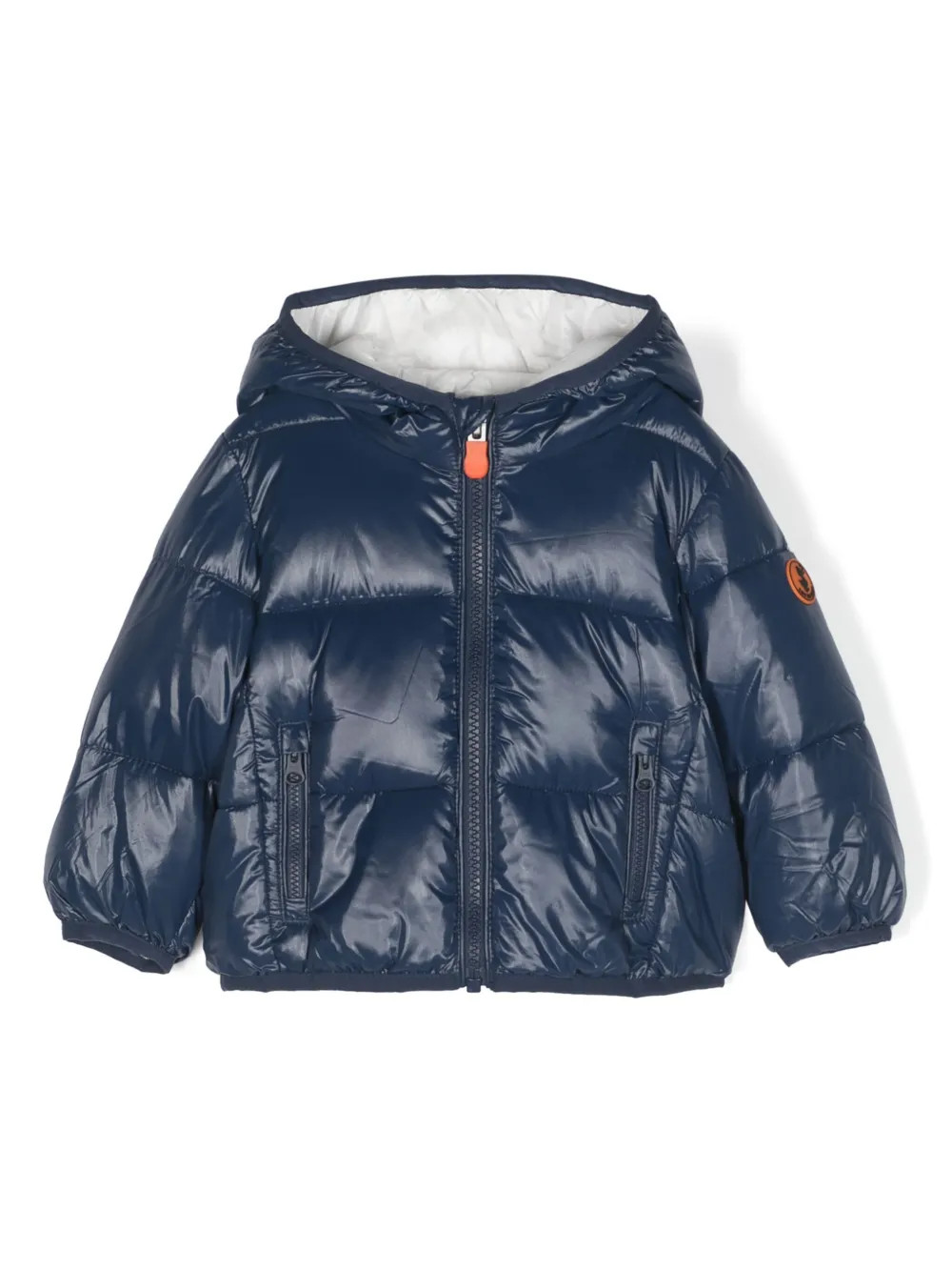 Save The Duck Kids logo-patch Padded Hooded Jacket - Farfetch | Farfetch Global