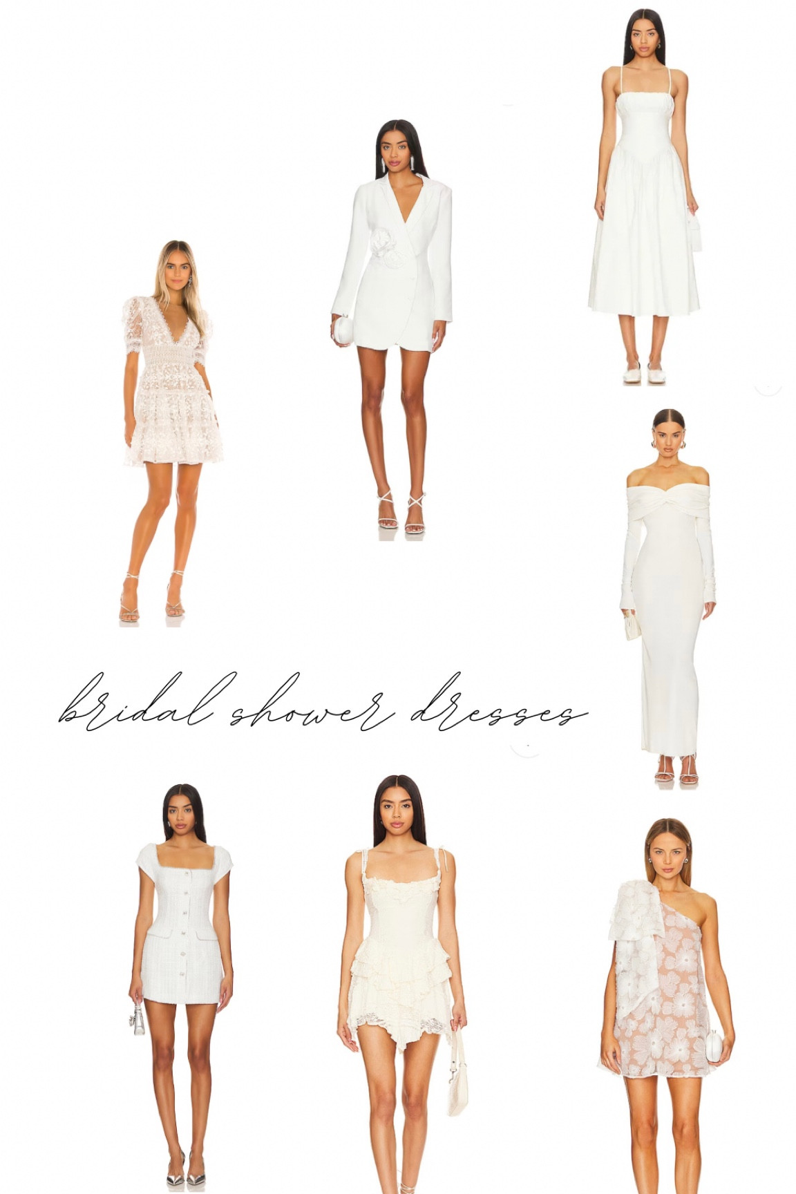 White dresses for your bridal shower 💐 #ltkbride #bridetobe #bridalshower #whitedresses 

#LTKSeasonal #LTKwedding