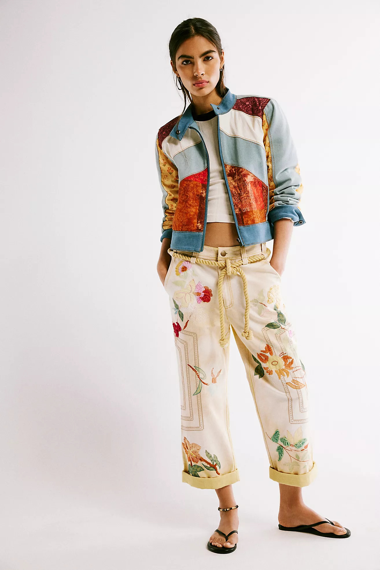 We The Free Electric Sands Embroidered Pants | Free People (Global - UK&FR Excluded)