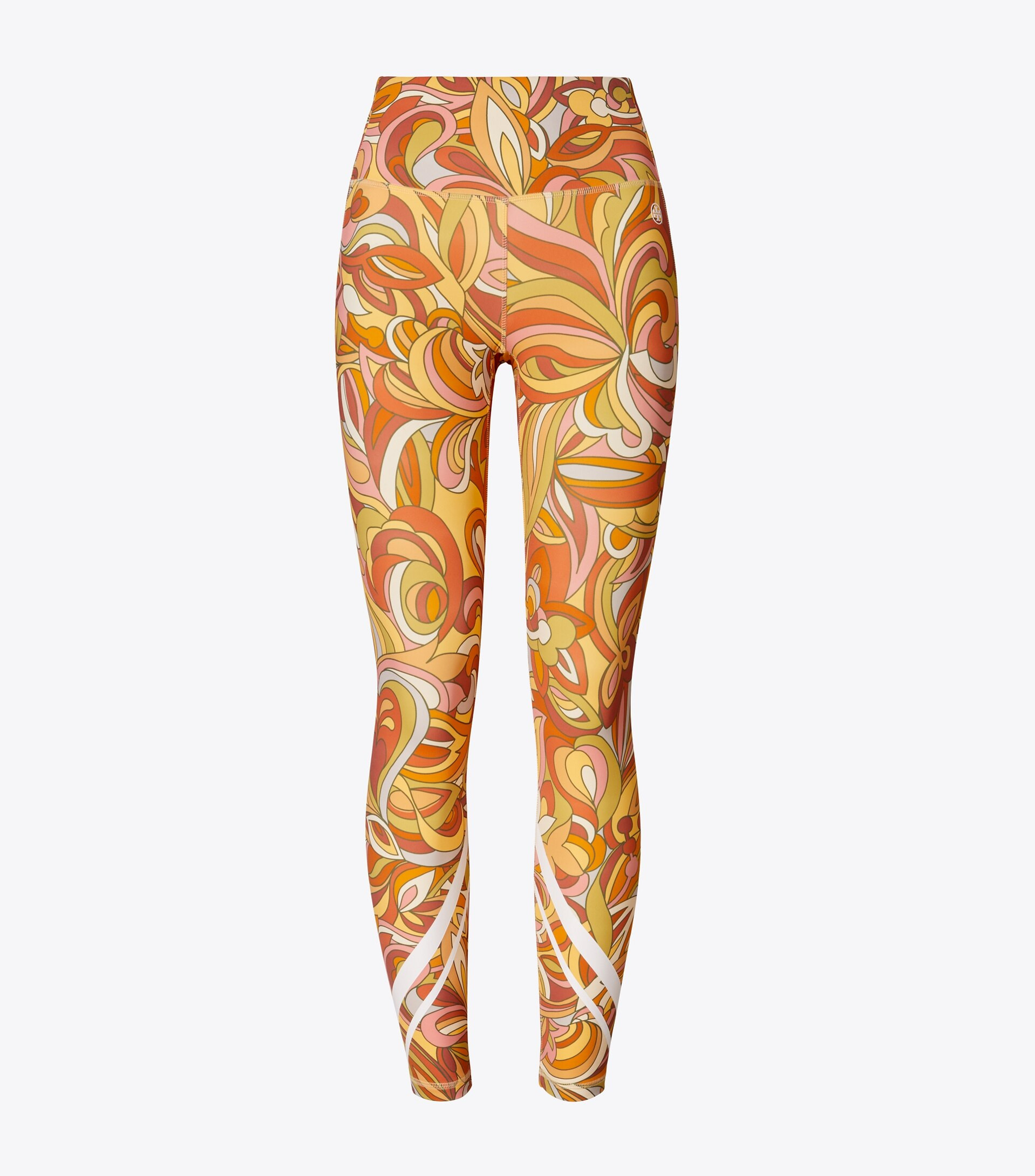High-Rise Printed Weightless Chevron 7/8 Legging | Tory Burch (US)